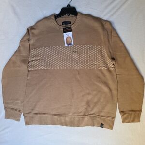 Lucky Brand Mens Crew Neck Sweater. Beige